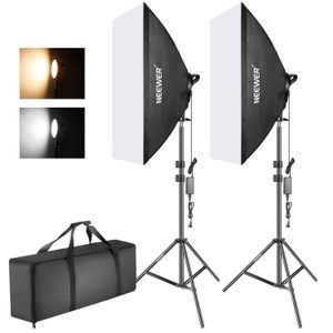Fancier LED-SLH4A  Kit 2 Lampi LED Bicolore 2700K-5500K + 2 Softboxuri + 2 Stative