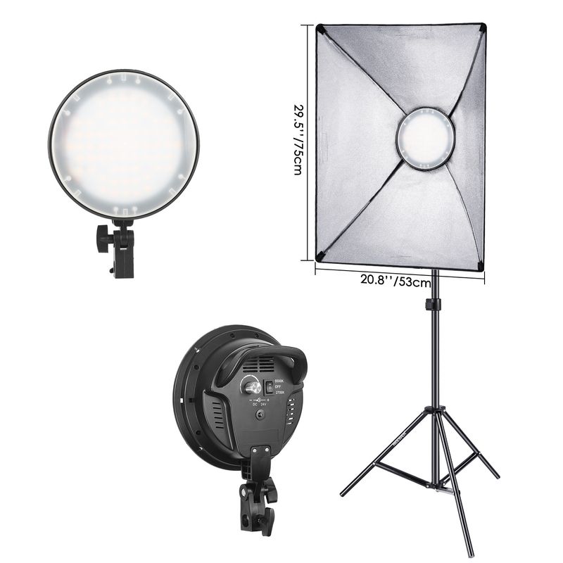 Fancier-LED-SLH4A--Kit-2-Lampi-LED-Bicolore-2700K-5500K---2-Softboxuri---2-Stative.2
