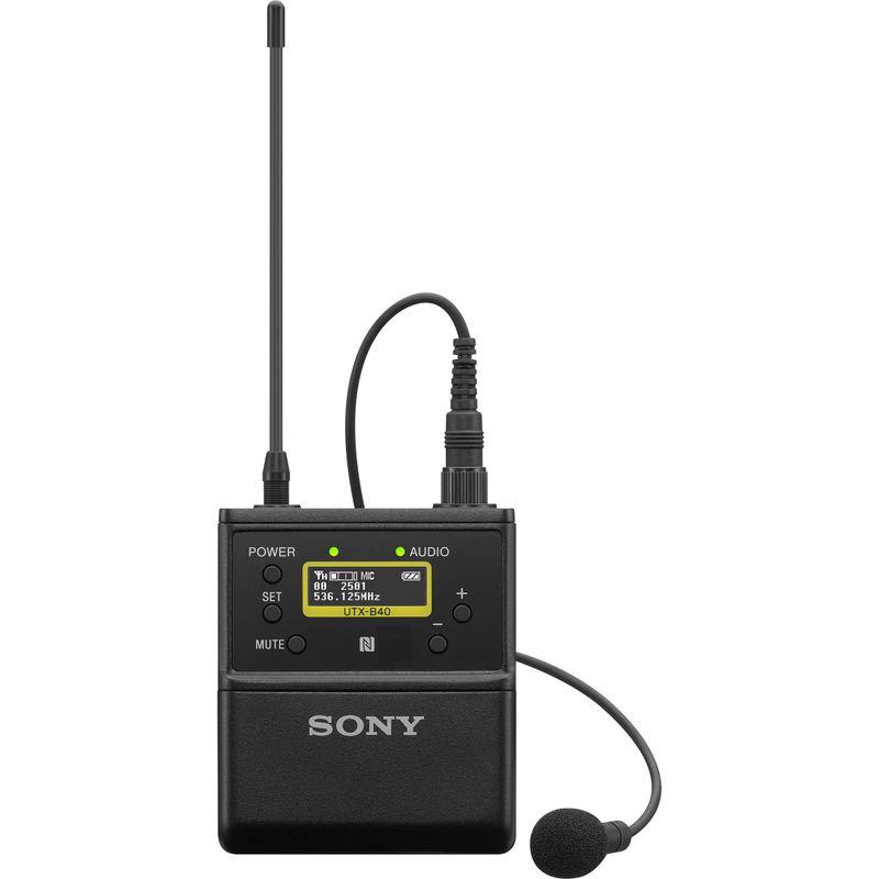 SonyUTXB40K33TransmitterBodyPackcuMicrofonLavaliera