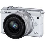 Canon EOS M200 Aparat Foto Mirrorless 24.1MP 4K Kit cu Obiectiv 15-45mm F3.5-6.3 IS Alb