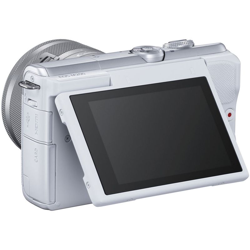 Canon-EOS-M200-Aparat-Foto-Mirrorless-24.1MP-4K-Kit-cu-Obiectiv-15-45mm-F3.5-6.3-IS-Alb