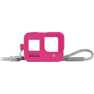 GoPro Sleeve Carcasa Electric Pink si Lanyard pentru HERO8 Black