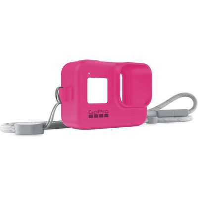 GoPro Sleeve Carcasa Electric Pink si Lanyard pentru HERO8 Black
