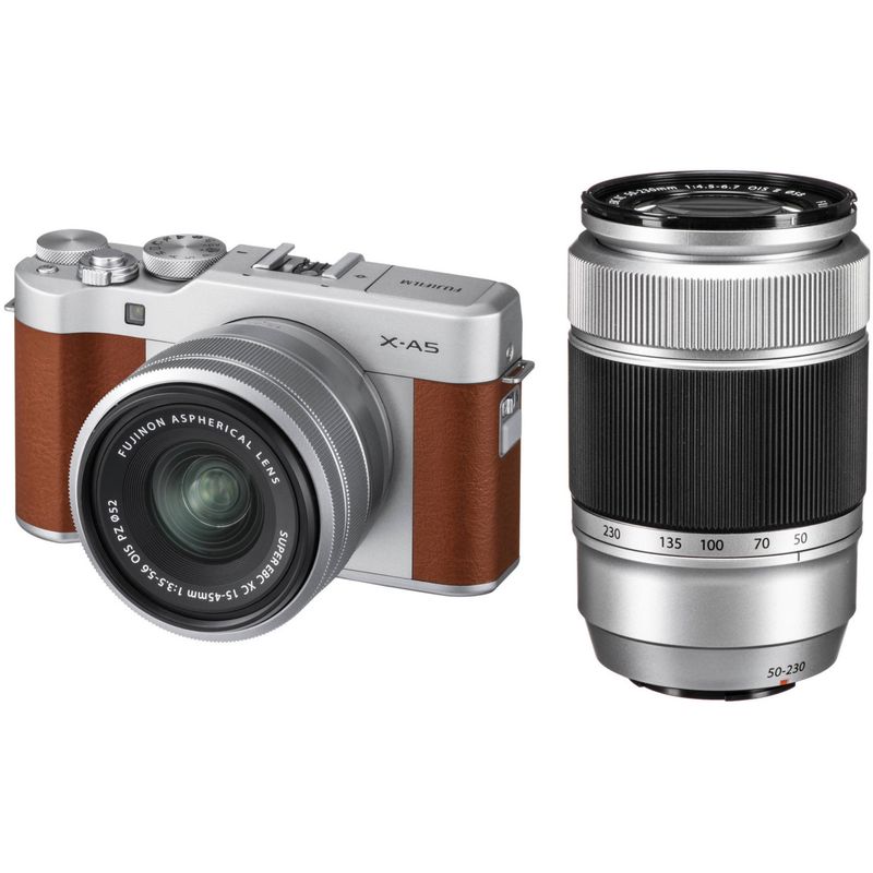 Fujifilm-X-A5-kit-dublu-zoom-XF15-45mm---50-230mm-Brown
