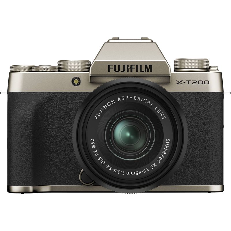 FujifilmXT200AparatFotoMirrorless242MPKitcuObiectiv1545mmChampagneGold