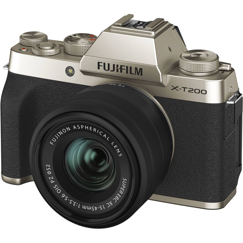 FujifilmXT200AparatFotoMirrorless242MPKitcuObiectiv1545mmChampagneGold