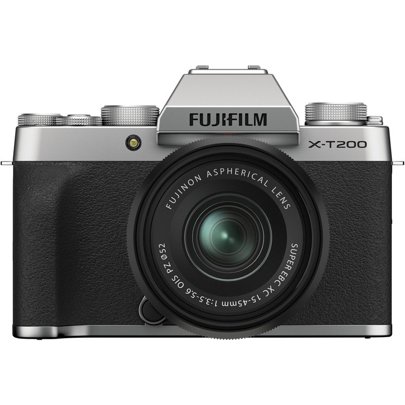 Fujifilm-X-T200-Aparat-Foto-Mirrorless-24.2-MP-Kit-cu-Obiectiv-15-45mm-Silver