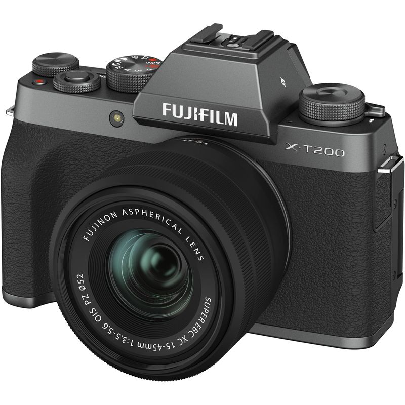 Fujifilm-X-T200-Aparat-Foto-Mirrorless-24.2-MP-Kit-cu-Obiectiv-15-45mm-Dark-Silver
