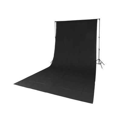 Quadralite Fundal Negru Uni Bumbac 2,85x6m