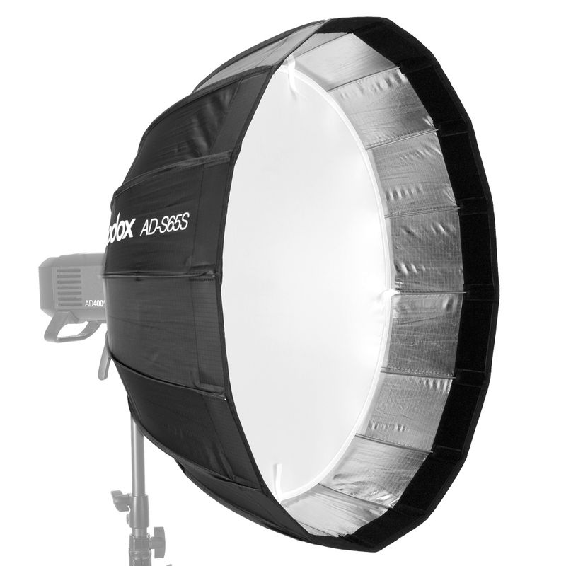 Godox-AD-S85S-Softbox-Parabolic-85cm--Silver-Montura--Godox-pentru-AD400PRO