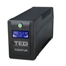 TED UPS Expert 1300VA / 750W Line Interactive cu Stabilizator 4 Iesiri Schuko si Display LCD