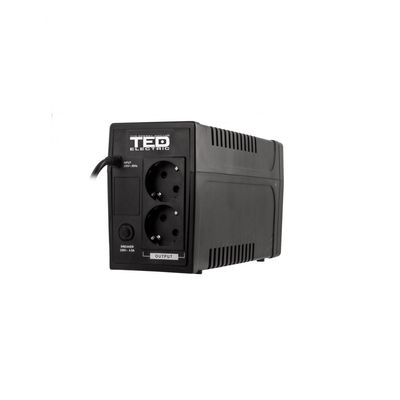 TED Electric UPS  900VA / 500W Line Interactive cu 2 Iesiri Schuko si Display LCD