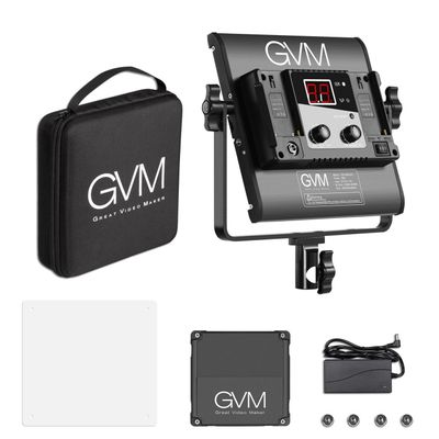 GVM 480LS Bi-Color LED Studio Video Light Panel Kit cu Smart WiFi Mobile App Control