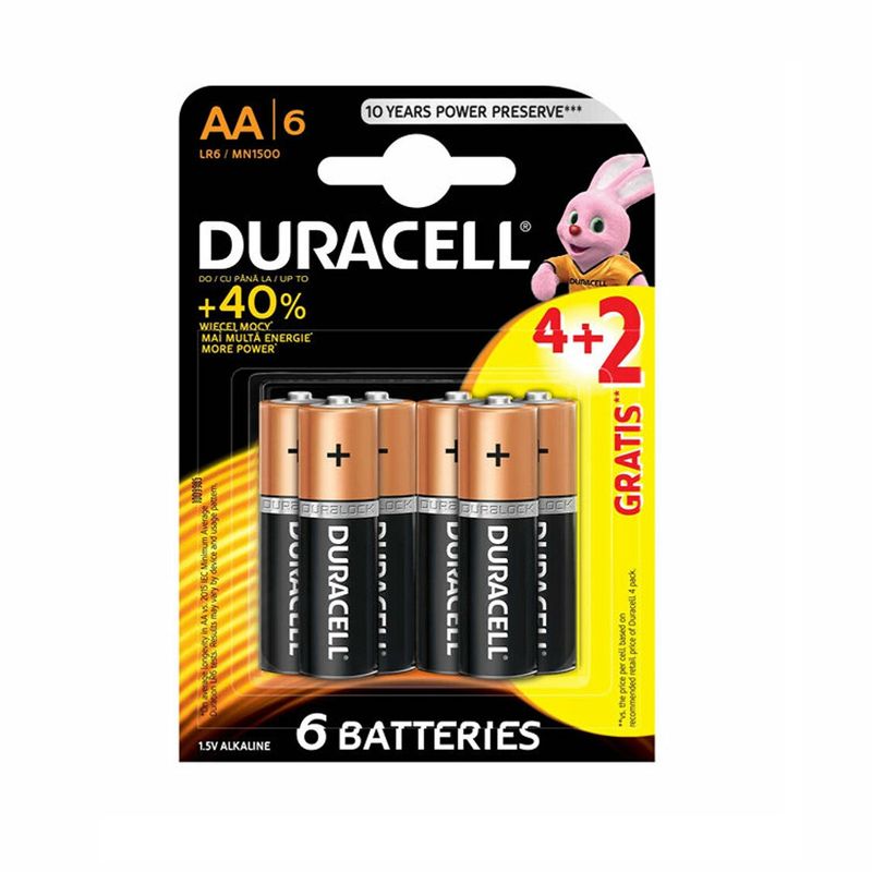 Duracell-Baterie-Basic-AA-R6-Set-6-bucati