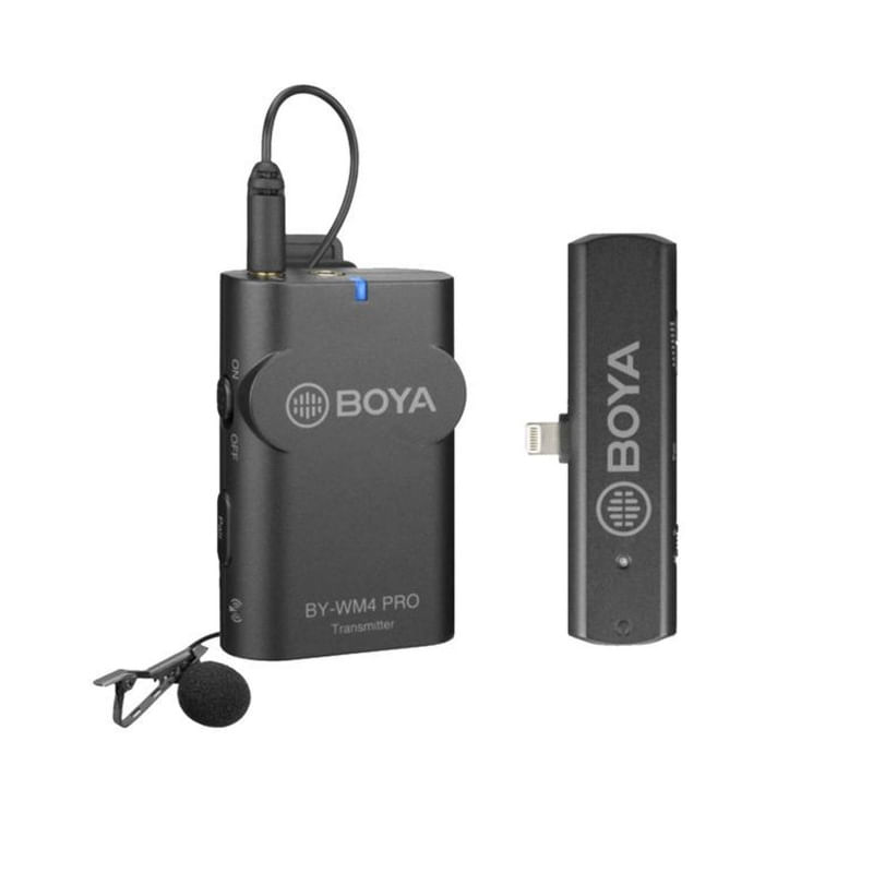 Boya-BY-WM4-BY-WM4-Pro-K3-Linie-Wireless-2.4Ghz-cu-Microfon-Lavaliera-TX-RX-pentru-iOS