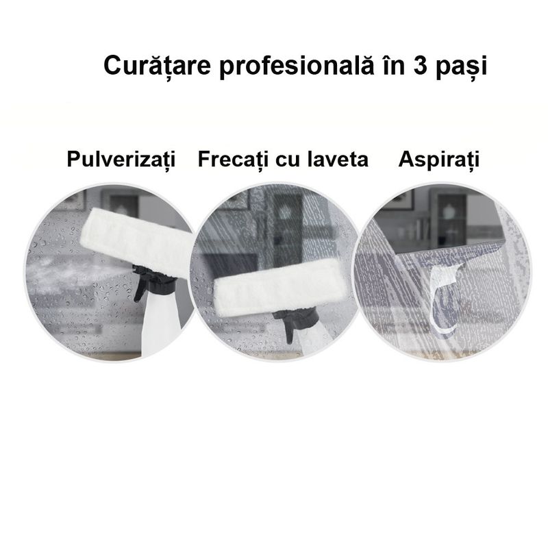 Luna200AspiratorCuratareGeamuriAcumulatorLiIon150mlColectare