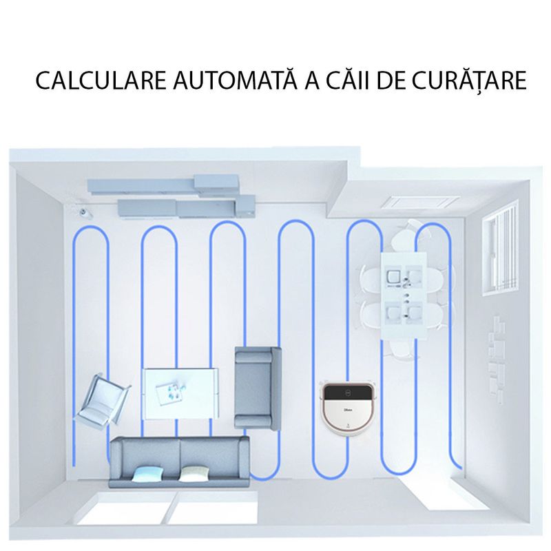 DibeaD500AspiratorRobotProgramareAplicatieMobilaCalculareCaleWIFI