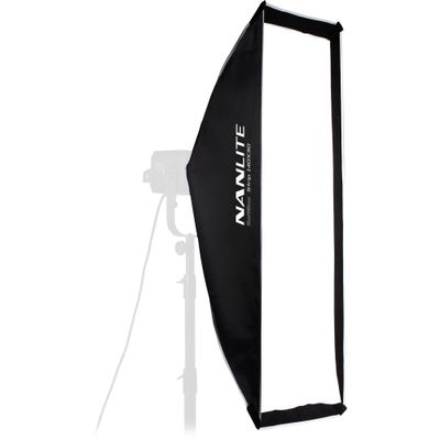 NanLite Asimetric Stripbank Softbox cu Montura Bowens 45 x 110 cm