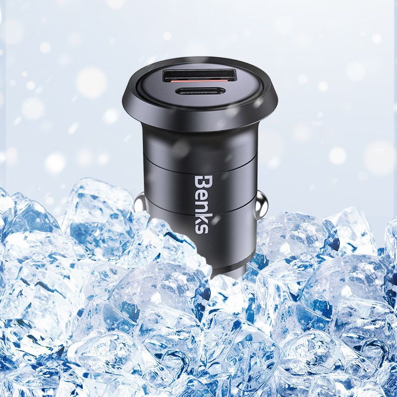Benks-C29-PD-30W-Incarcator-Auto-Dual-Port-Negru--3-