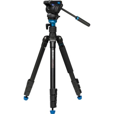 Benro Aero4 Kit Trepied Video Flip Lock cu Cap S4