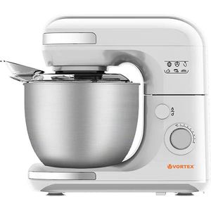 VORTEX VO4017 Mixer cu Bol 5l 600W 7 trepte viteza Alb/Argintiu