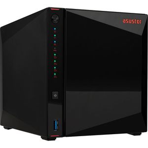 Asustor AS5304T 4-bay NAS, Nimbustor 4, Intel Celeron Quad-Core, 4GB DDR4, 2.5 GbE x 2, HDMI, USB 3.2 Gen 1 x 3