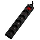 Spacer Prelungitor 5x Schuko Cablu 3m 16A Protectie Supratensiune Negru