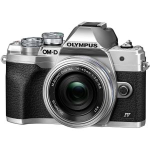 Olympus OM-D E-M10 Mark IV Kit cu Obiectiv 14-42mm Silver