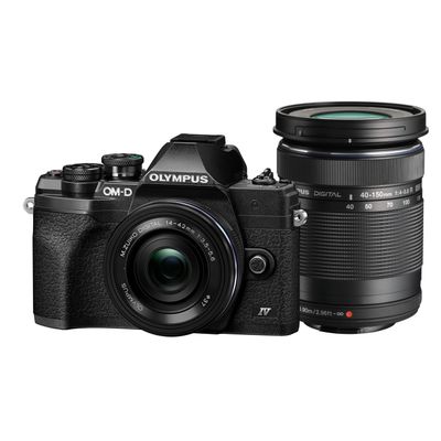 Olympus OM-D E-M10 Mark IV Kit cu Obiectiv  14-42mm si 40-150mm Black