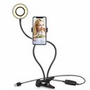 WF Fancier Lampa LED si Suport pentru Telefon cu Brate Flexibile pentru Creatori de Continut
