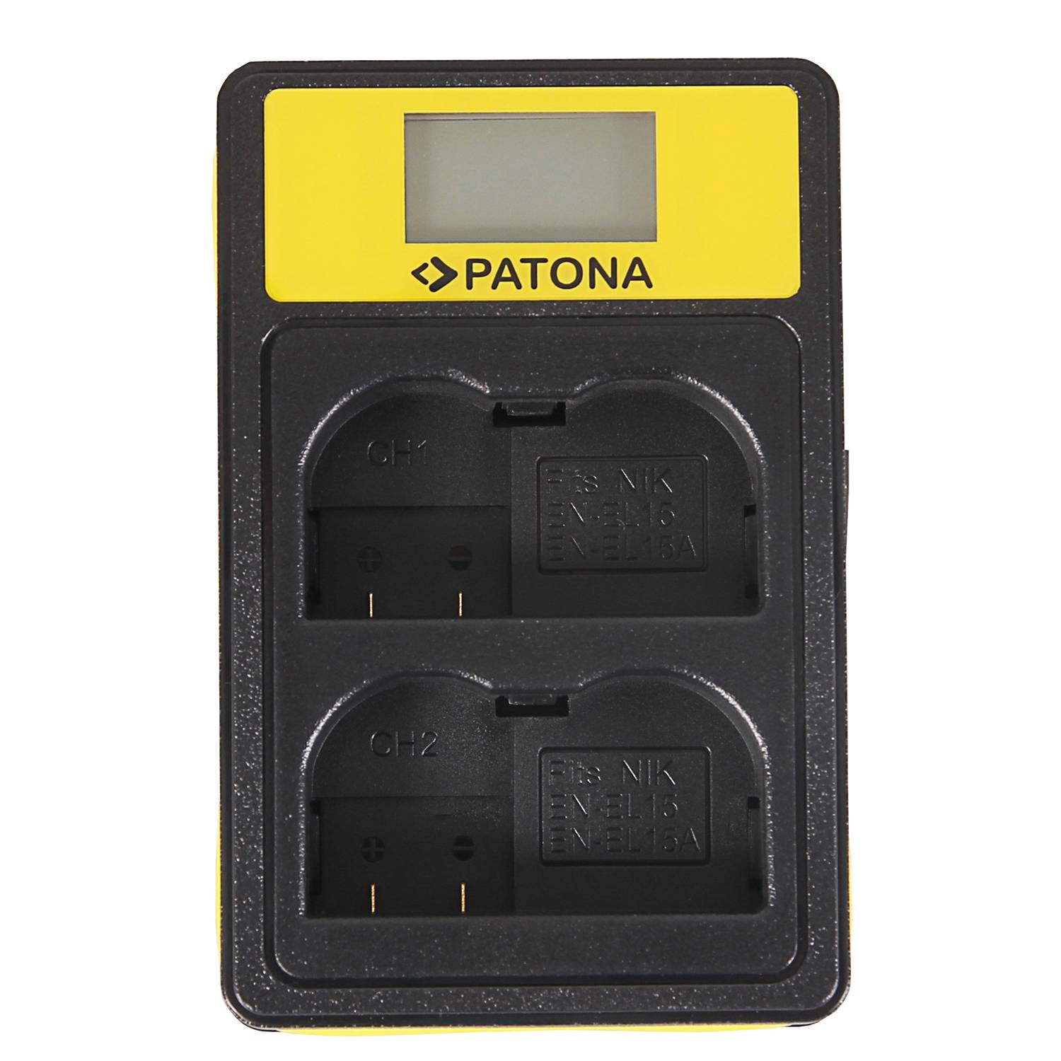 Patona Incarcator Smart Dual USB/USB-C/Micro-USB Dual cu LCD pentru Nikon EN-EL15