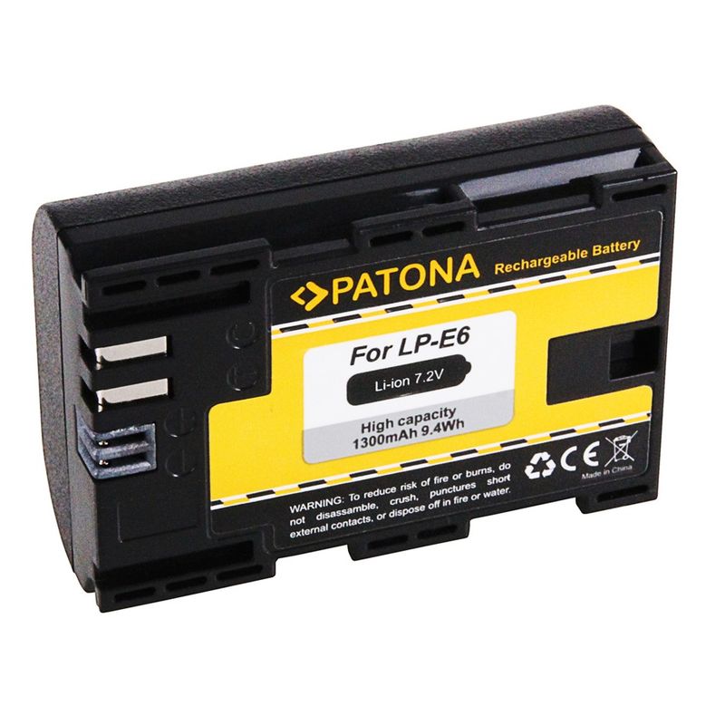 Patona-1078-Acumulator-Replace-Li-Ion-pentru-Canon-LP-E6-1300-mAh-7.2V
