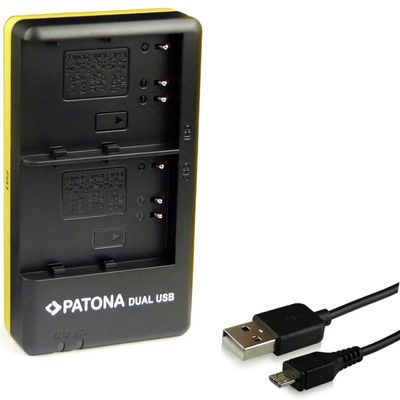 Patona Incarcator Rapid Dual USB pentru Nikon EN-EL3E cu Cablu MicroUSB