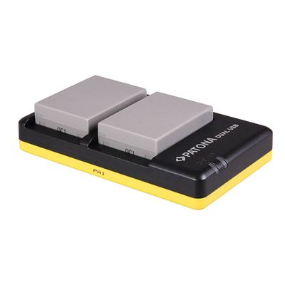 Patona Incarcator Rapid Dual USB pentru Olympus PS-BLN1 cu Cablu Micro USB