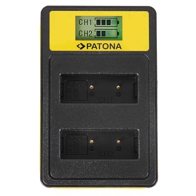 Patona Incarcator Smart USB/USB-C/Micro-USB Dual cu LCD pentru Olympus PS-BLS1/PS-BLS5