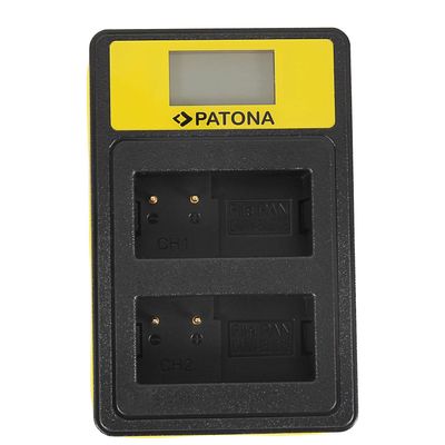 Patona Incarcator Smart Dual USB/USB-C/Micro-USB Dual cu LCD pentru Panasonic BLC12