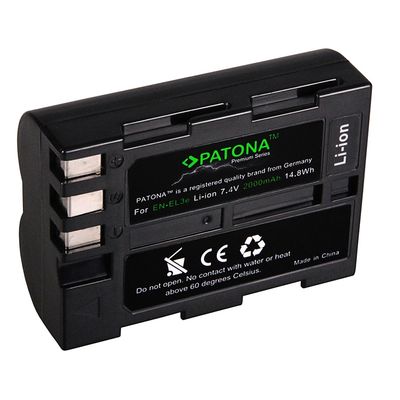 Patona Premium Acumulator Replace Li-Ion pentru Nikon EN-EL3E 2000mAh 7.4V