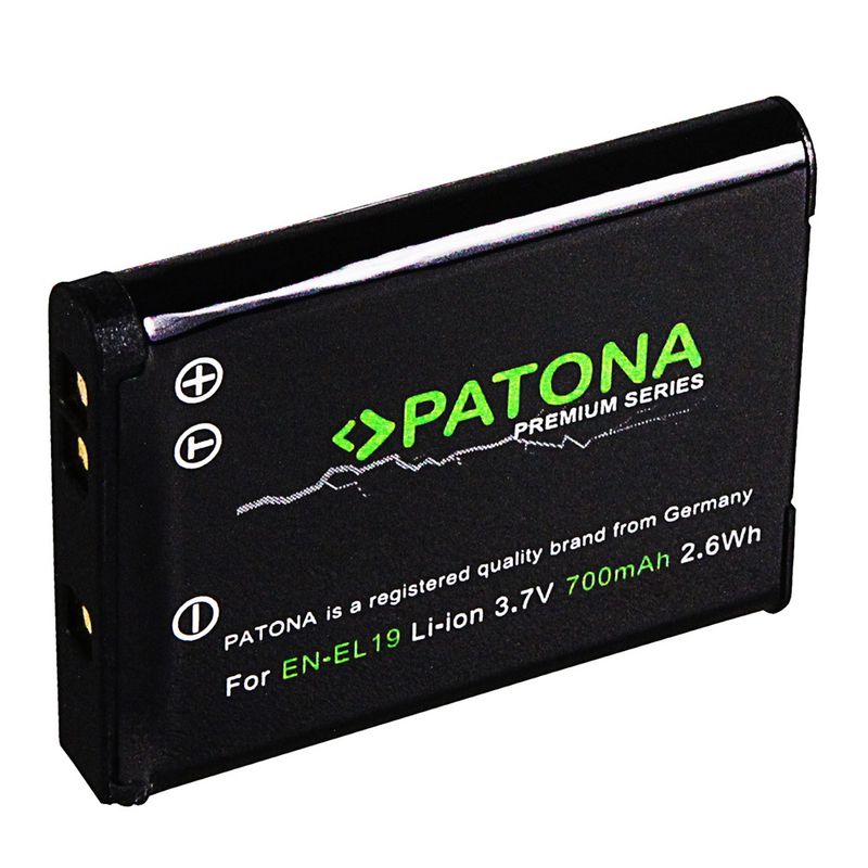 Patona-Premium-Acumulator-Replace-Li-Ion-pentru-Nikon-EN-EL19-700mAh-3.7V