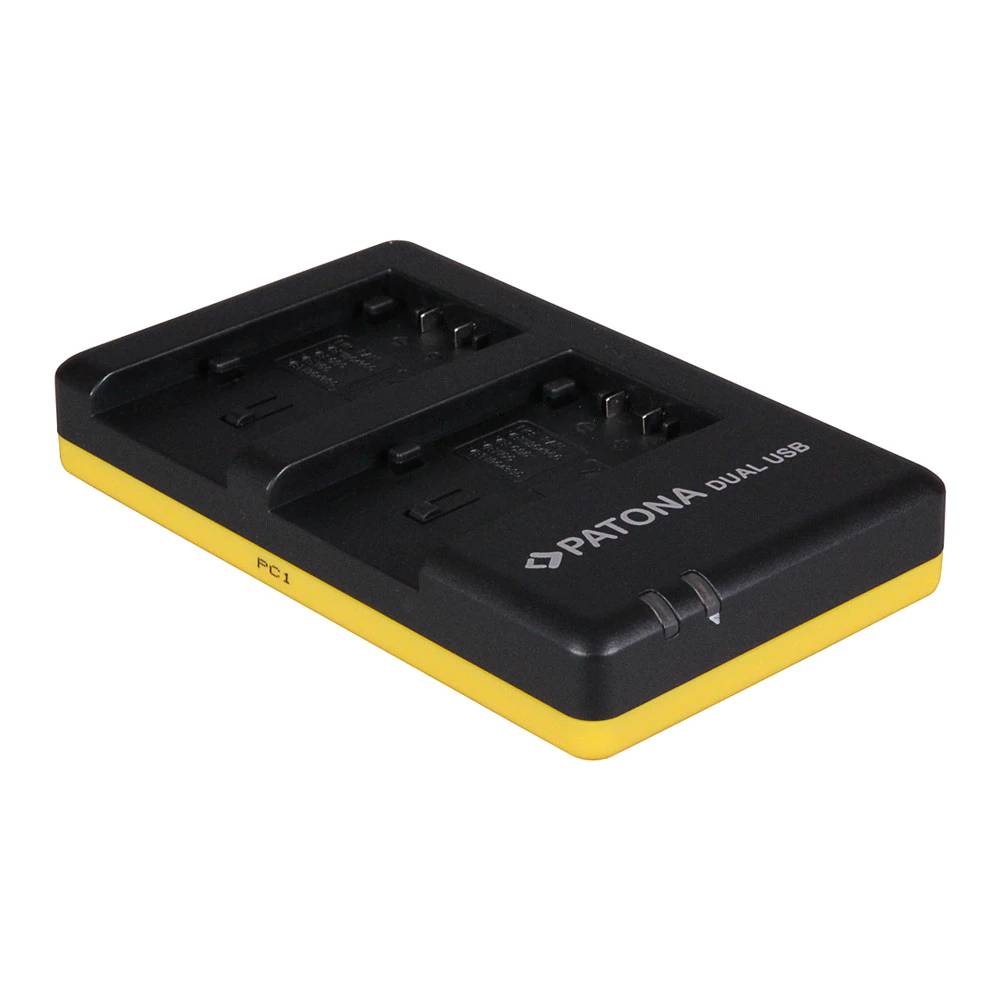 Patona Incarcator Rapid Dual pentru Panasonic VW-VBT190, VBT-380 cu Cablu Micro USB