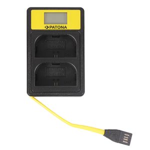 Patona Incarcator Smart USB/USB-C/Micro-USB Dual cu LCD pentru Canon LP-E6