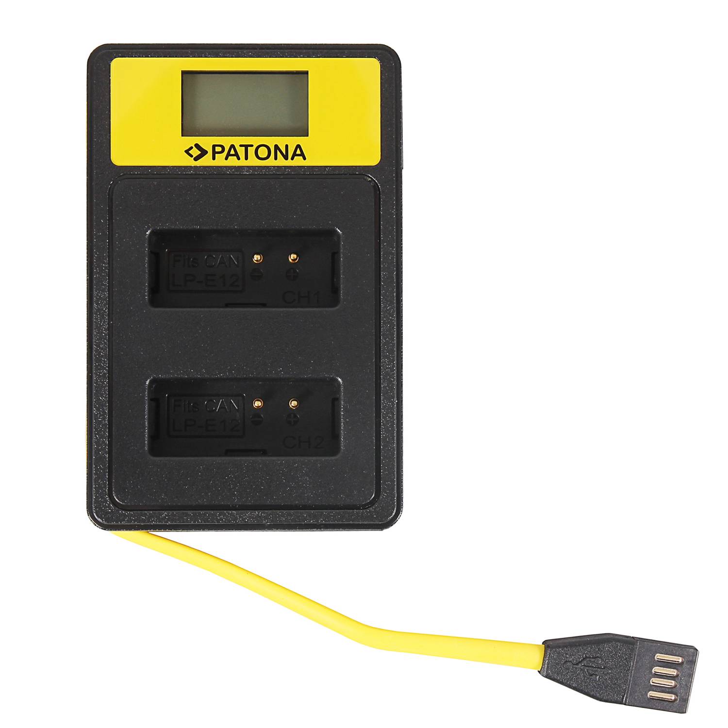 Patona Incarcator Smart Dual USB/USB-C/Micro-USB Dual cu LCD pentru Canon LP-E12