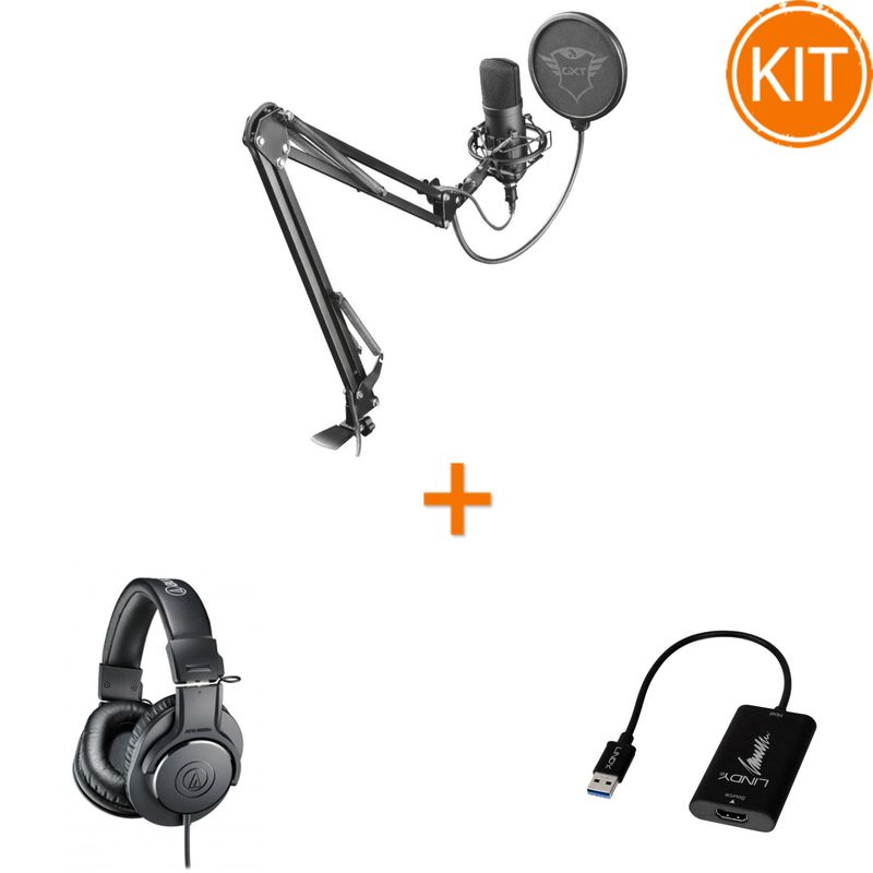 Kit-Video-Podcast-cu-Microfon---Casti---Placa-de-Captura