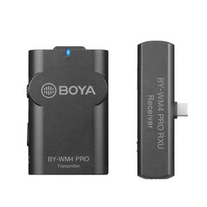 Boya BY-WM4 BY-WM4 Pro-K5 Linie Wireless 2.4Ghz cu Microfon Lavaliera (TX+RX) pentru Android