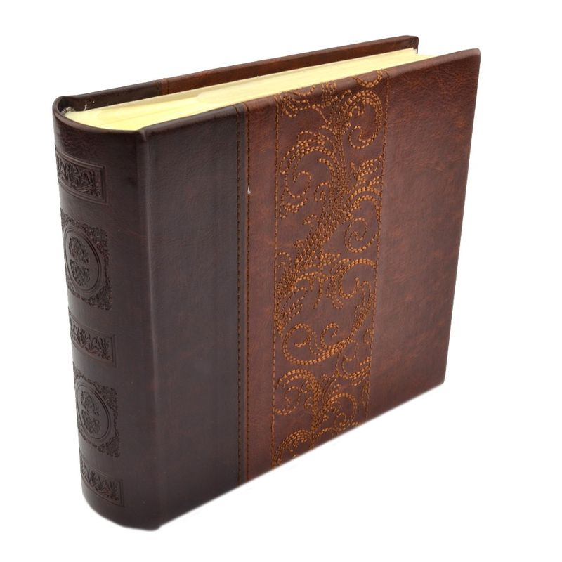 AlbumFotoDecorcuInsertieBroderie100Fotografii10x15MaroInchis