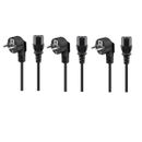 Schuko Set 3 x Cablu Alimentare Calculator 90 grade Tata la CCE Mama 2.0m