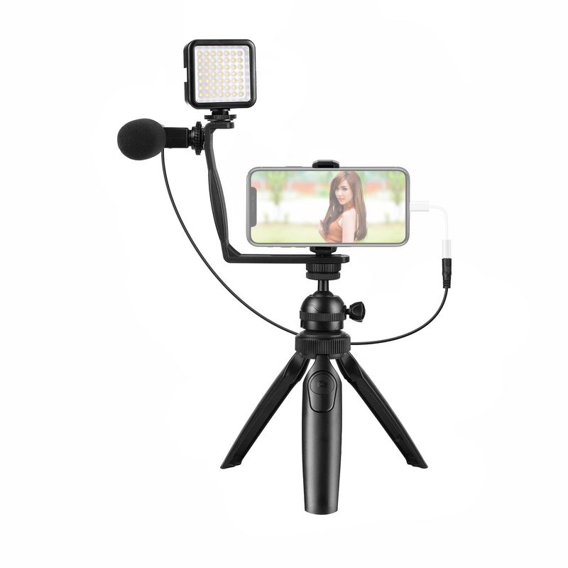 Fancier-Vlogging-Studio-Kit-6-in-1-cu-Minitrepied-si-Accesorii