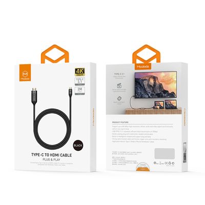 Mcdodo Cablu Adaptor Type-C la HDMI Black 2m