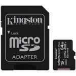 Kingston Canvas Select Plus Card MicroSD 64GB Class 10 A1 cu Adaptor