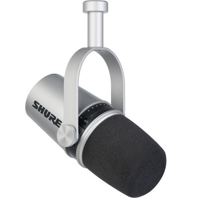 Shure MV7 Microfon Podcast Argintiu