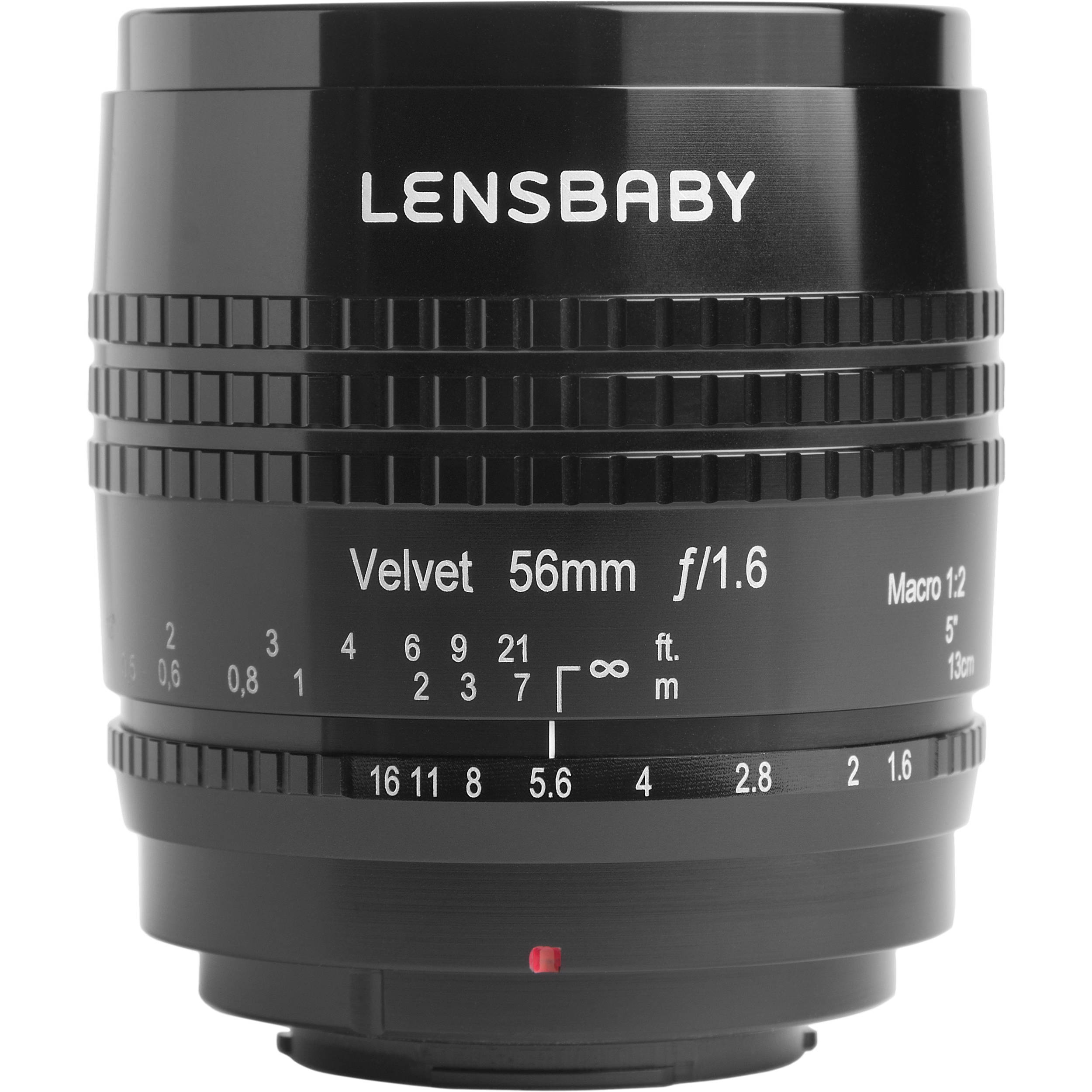 Lensbaby Velvet 56mm Obiectiv Foto Mirrorless F1.6 Montura Canon RF Negru